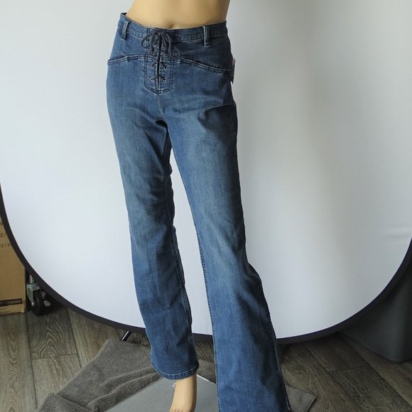Free People Denim - Free People Eva Lace Up Bootcut Jeans NWT